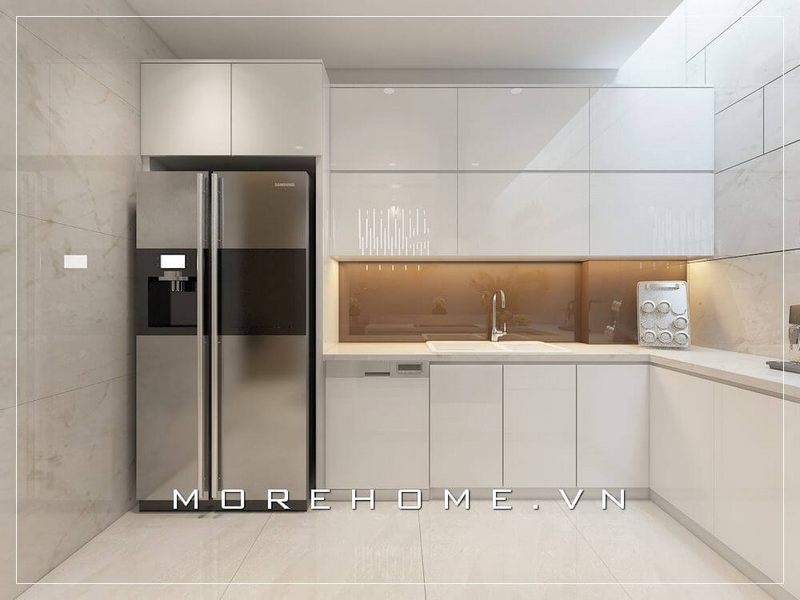 Thiết kế nội thất phòng bếp nhà phố phong cách hiện đại, ấn tượng và tiện nghi