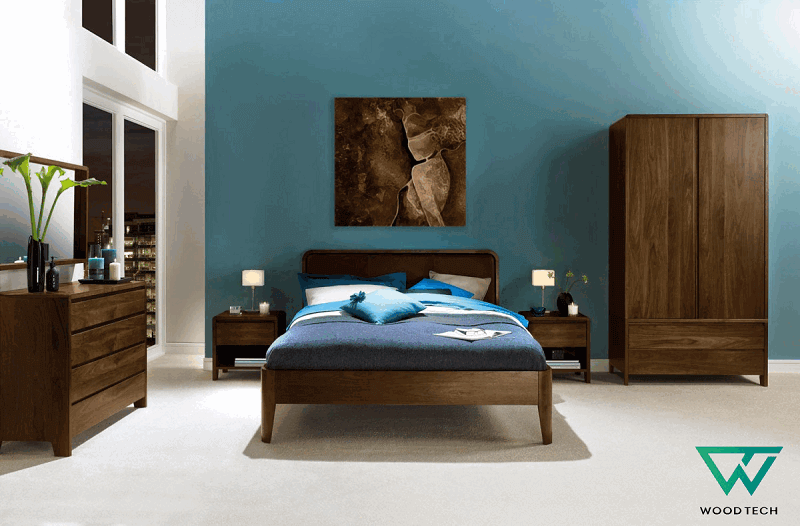 19 Hình ảnh thiết kế căn hộ chung cư thời thượng từ giường phòng ngủ gỗ óc chó